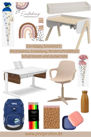 Der beste Schulstart: Von Accessoires, Einladung, Kinderschreibtisch, Schulranzen bis Zuckertüte | Pinspiration.de