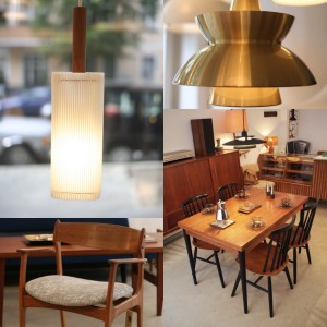 Collage Lampen Esstisch Stuhl Vintage Galore
