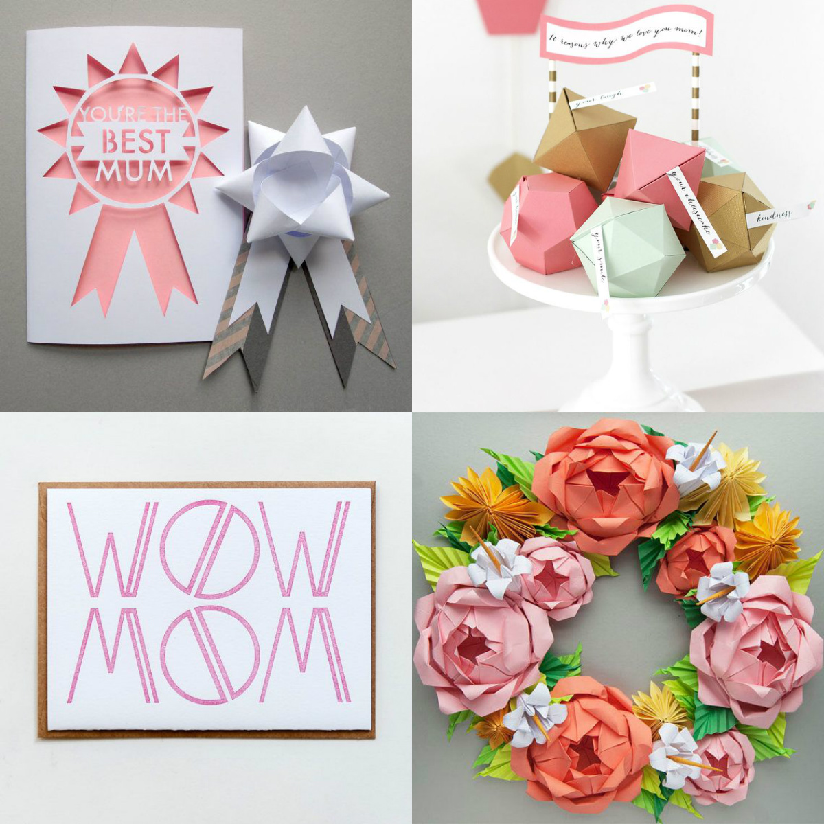 Collage Muttertag Geschenkideen
