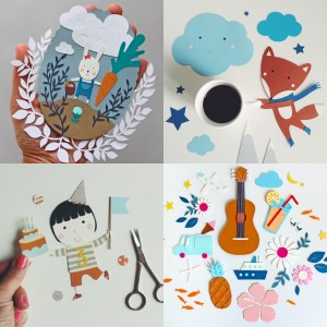Collage paper cut Giochi di Carta Silvia Raga