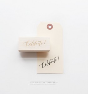 Hand lettered celebrate hand stamp Etsy