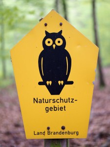Naturschutzgebiet Brandenburg Schild
