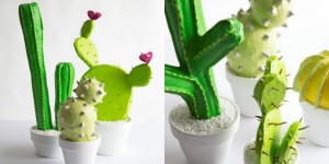 collage DIY Papier Kakteen