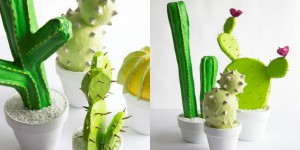 Collage DIY Papier Kakteen
